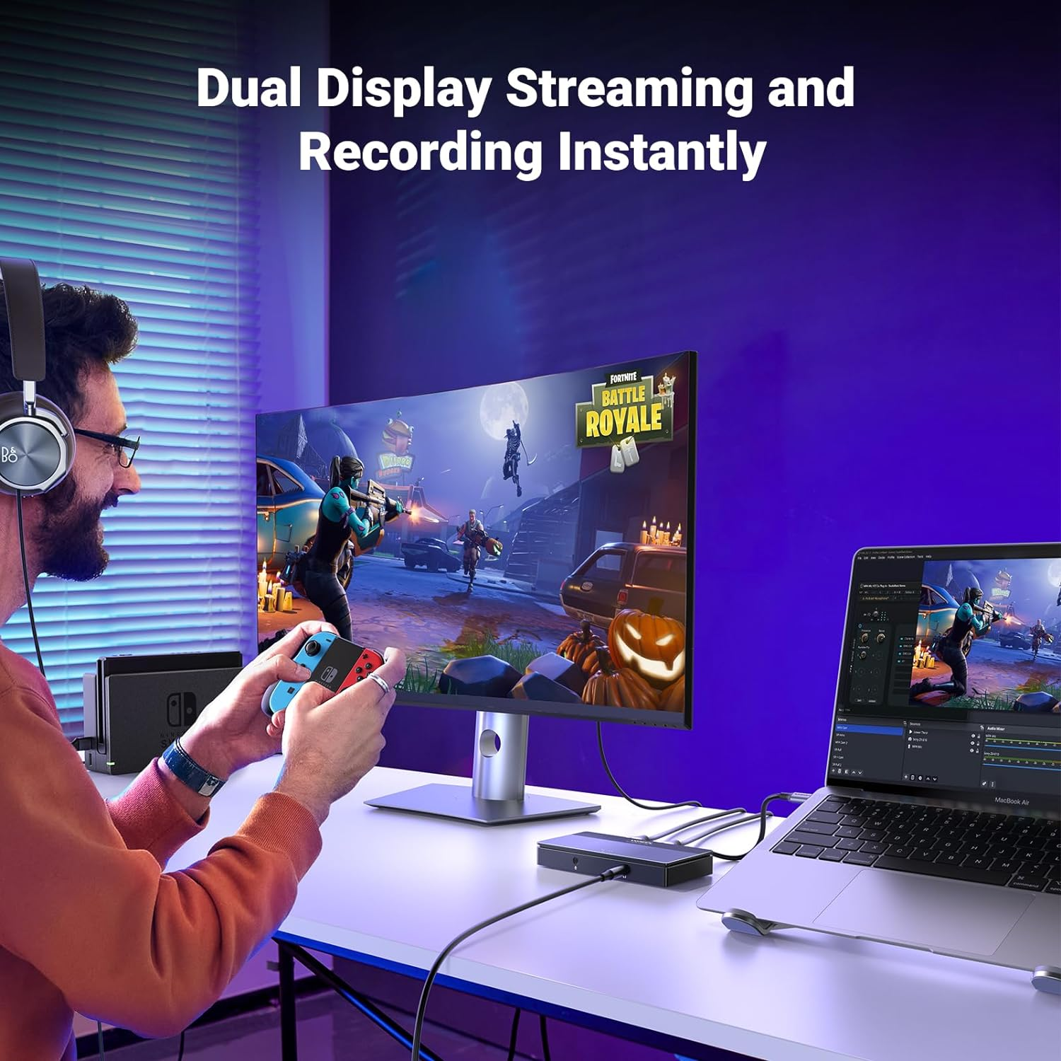 UGREEN 4K Video Capture Card HDMI to USB C 3.0 1080P 60Fps Recording 4K Passthrough 3.5Mm Audio Headphone Microphone Compatible with Switch PS5/4 Xbox TV Stick Laptop PC and Mac image number 3