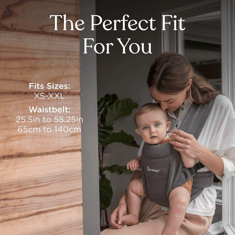Ergobaby Embrace Cozy Newborn Baby Wrap Carrier (7-25 Pounds), Soft Air Mesh, Soft Grey image number 6
