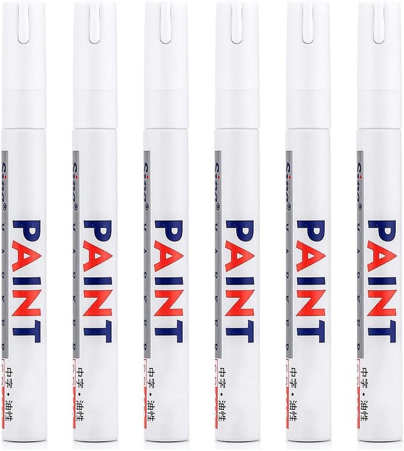 10 PCS White Paint Pens Set Permanent Marker Pen for Car Rubber Tyre Waterproof image number 2