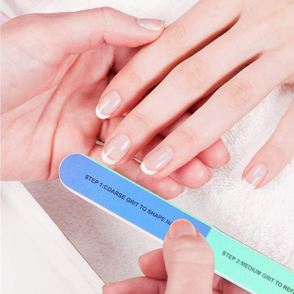Haofy Multiple Side Nail Art Manicure Tool Grinding Files Buffer Polier, Ideal for Professional Use, Sandstone Material, 12G Weight image number 1