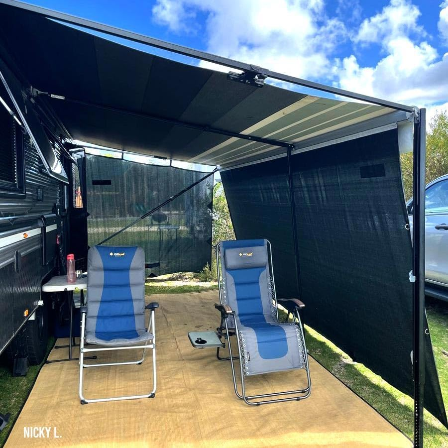 Caravan Privacy Screens (Black, 4.9X2.2M) image number 3