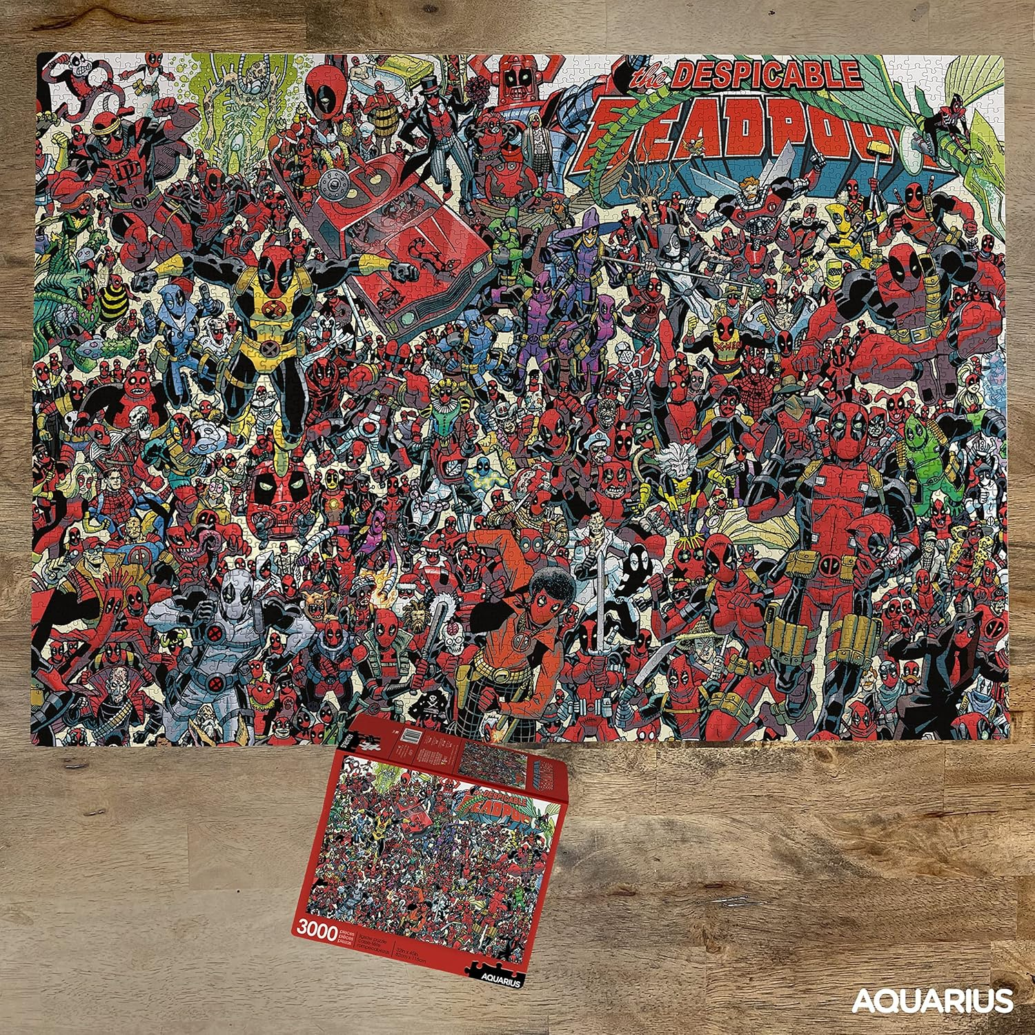 AQUARIUS Marvel Puzzle Deadpool (3000 Piece Jigsaw Puzzle) - Officially Licensed Marvel Merchandise & Collectibles - Glare Free - Precision Fit - 32 X 45 Inches, Multicolor image number 3