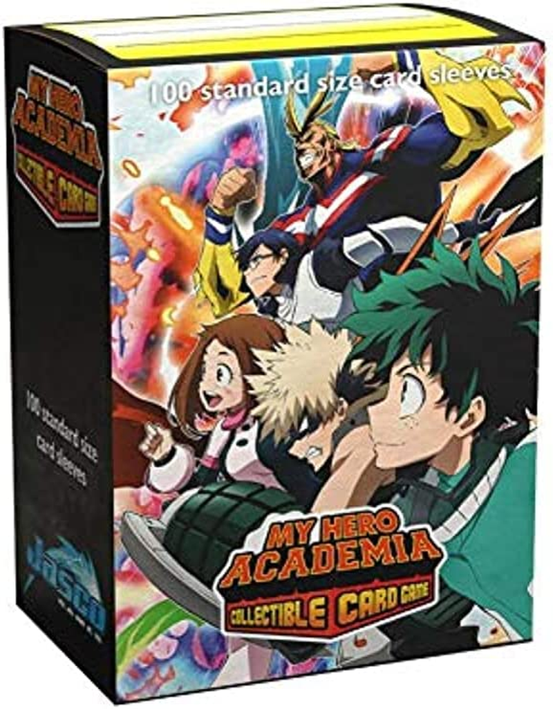 Jasco My Hero Academia Collectible Card Game plus Ultra Fight Card Sleeves | 100 Dragon Shield Art Sleeves | Card Game Holder | PVC and Acid-Free | Designed for Use with TCG and LCG Games | Made image number 1