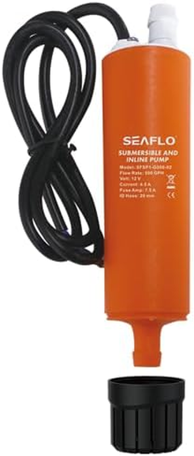 SEAFLO 500GPH 12V Submersible & Inline Water Pump &ndash; Diesel & Seawater Compatible, Portable, Quiet, 3/4" Outlet for Marine, Boat, Caravan, Camping & RV Use image number 2