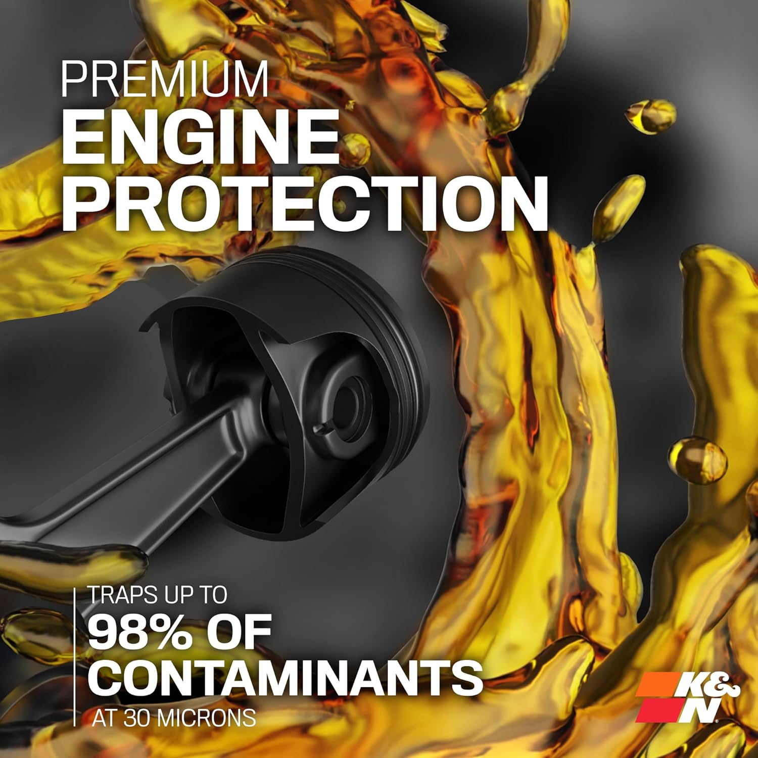 K&N KN-163 Premium Oil Filter for 2005 BMW K1200LT 1170 image number 3