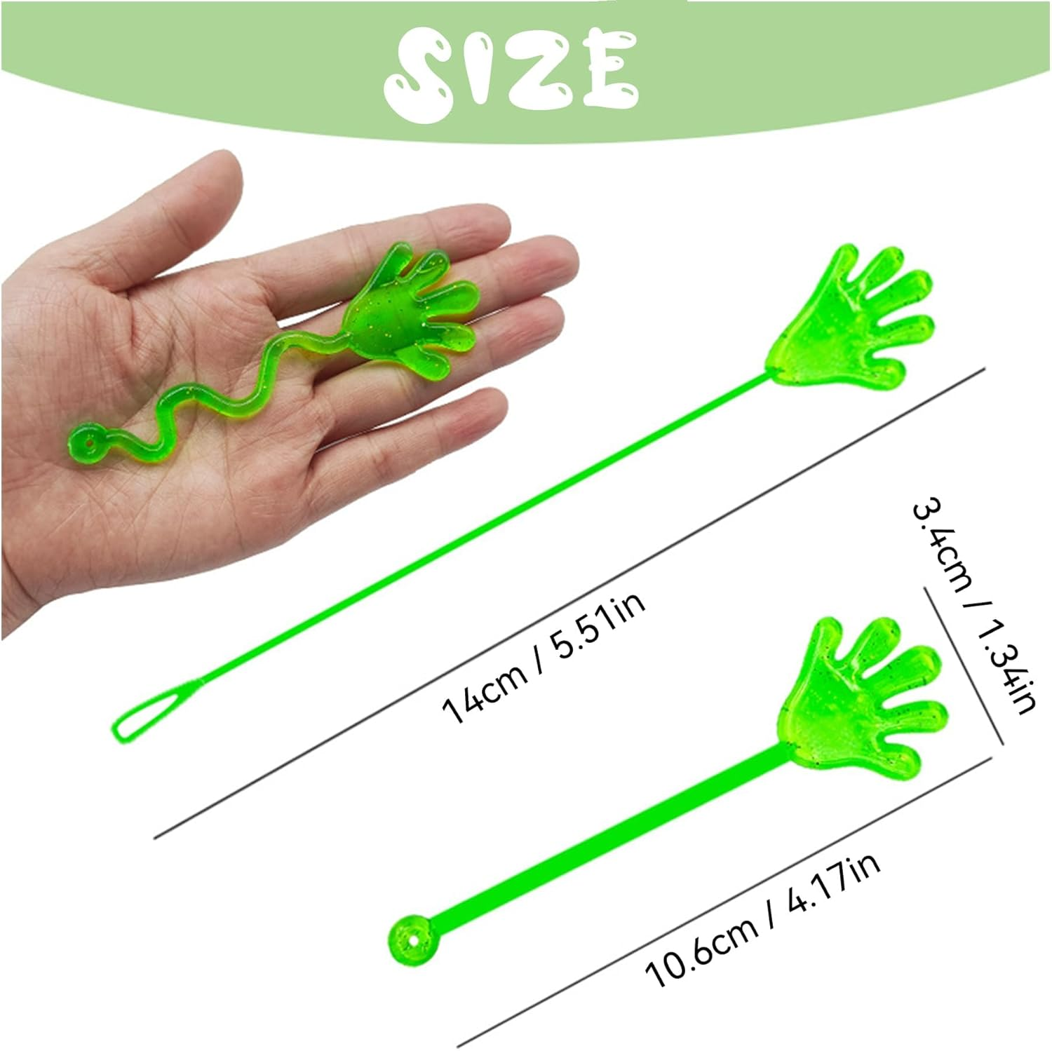 5Pcs TPR Sticky Stretchy Hand Palm Glitter Wall Climbing Toy &ndash; Bouncy, Elastic, Fun, Nostalgic, Strong Adhesion, Safe for Kids image number 1