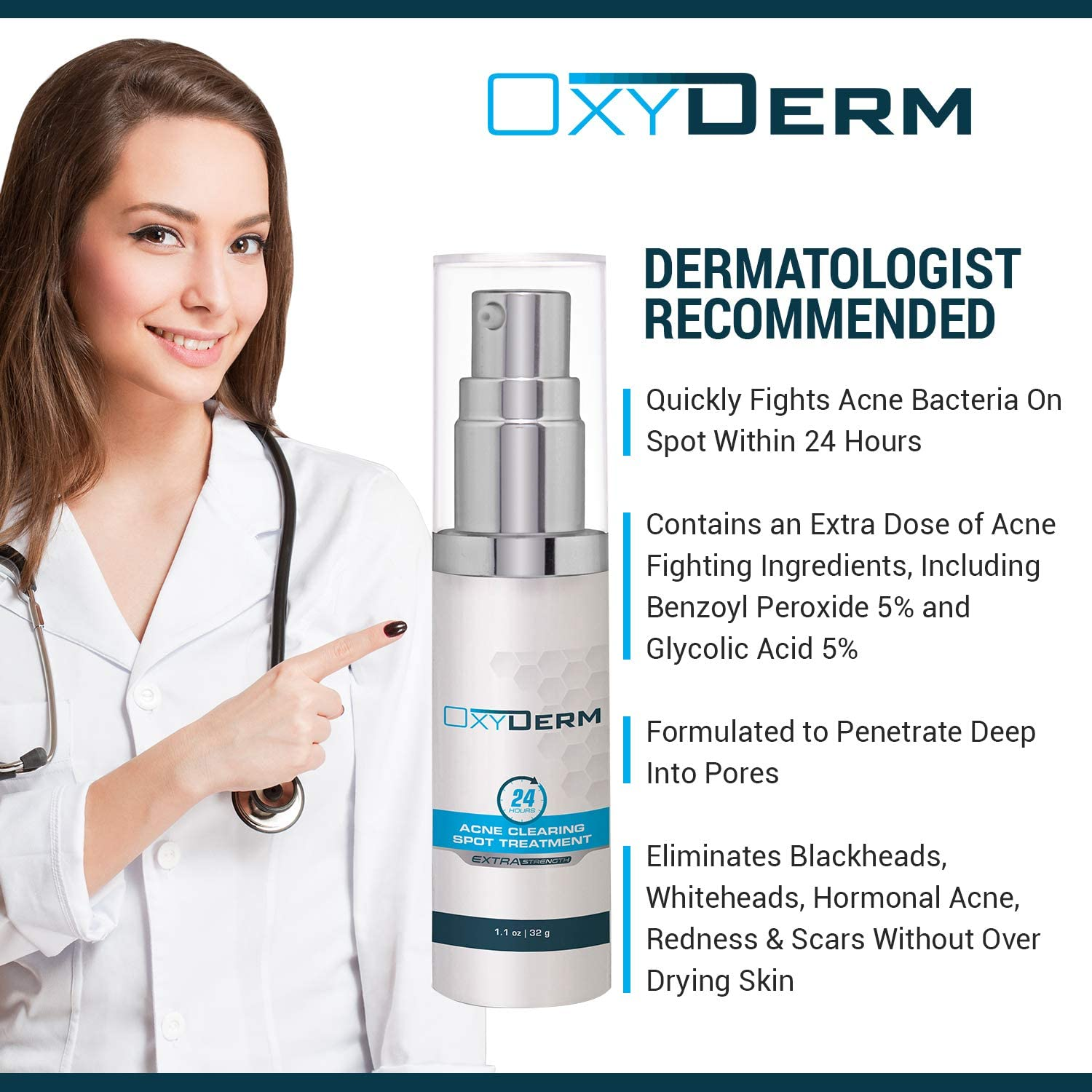 Acne Spot Treatment- Overnight Pimple Treatment for All Skin Types without over Drying Your Skin. Removal for Inflamed Blackheads, Whiteheads, Cystic Acne. Results within Hours for Adults & Teens. image number 3