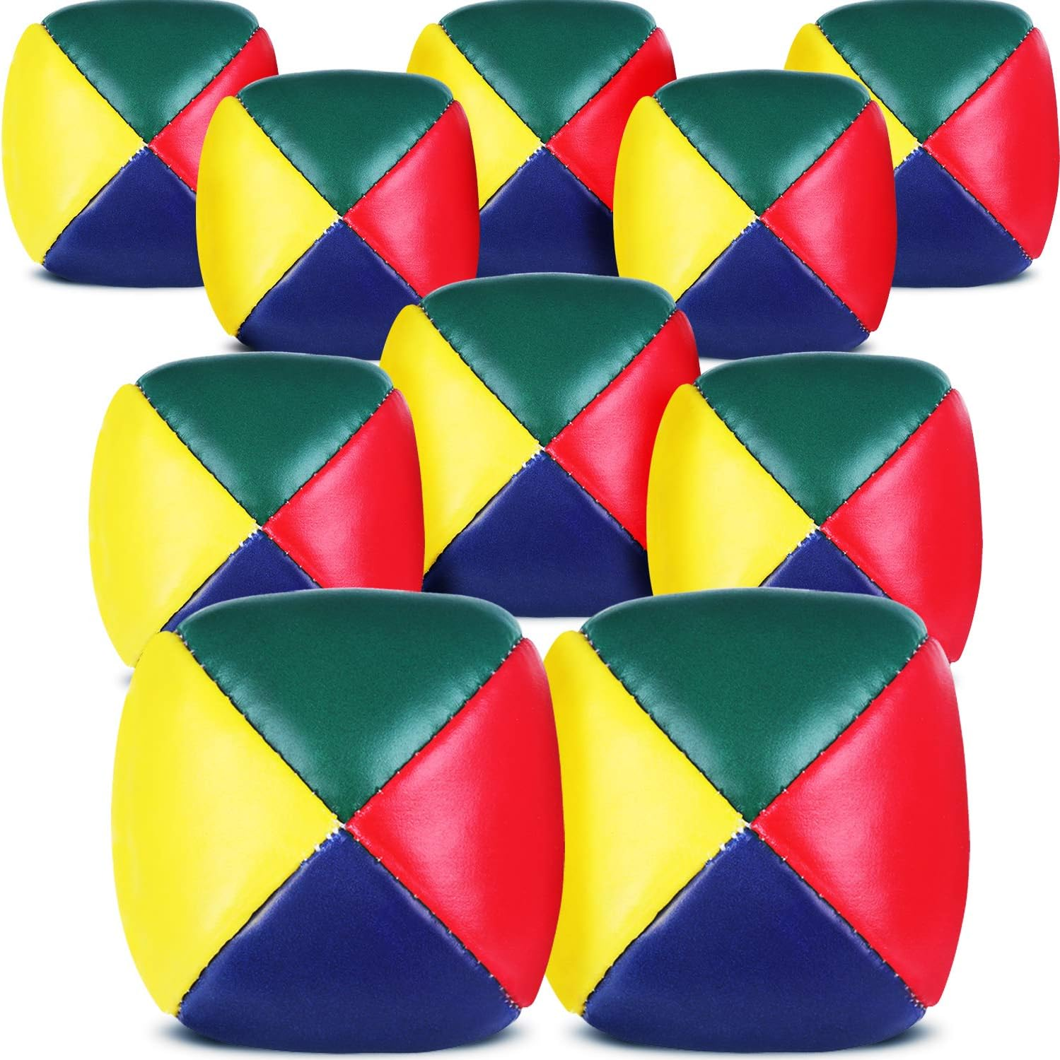 Patelai Juggling Balls Set for Beginners, Quality Mini Juggling Balls, Durable Juggle Ball Kit, Soft Easy Juggle Balls for Boys Girls and Adults, Multicolored 10 Packs image number 1