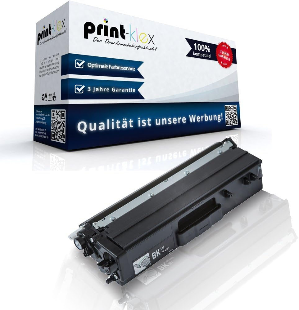 Print-Klex Toner Cartridge Compatible with Brother MFC-L8690CDW MFC-L8900CDW TN 423BK TN423BK TN-423 BK Black - Color plus Series image number 1