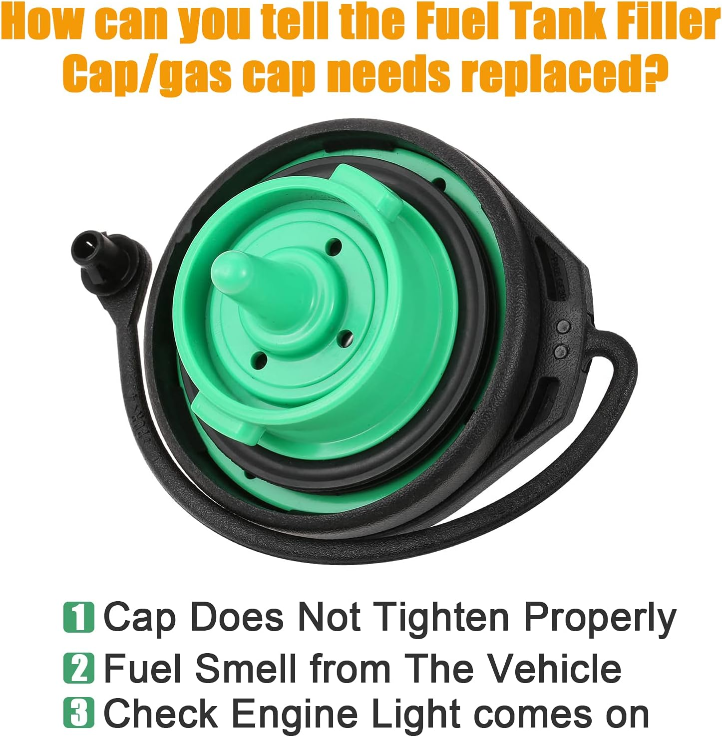 Gas Cap 8K0201550N, Fuel Tank Cap Compatible with Audi - A4 A4 Quattro A5 A5 Quattro A8 Quattro Q5 RS5 S4 S5 S8 SQ5 Allroad, Replace 8K0 201 550N Fuel Filler Cap image number 6