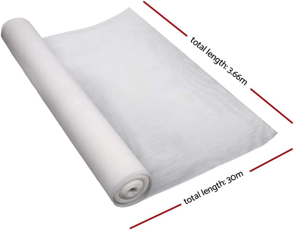 Instahut Shade Cloth 3.66 X 30M Sunshade Sail Shadecloth Block Outdoor Marquee Canopy Shelter Cover for Beach Pool Car Patio Backyard Lawn Garden Carport Fence Greenhouse White image number 1