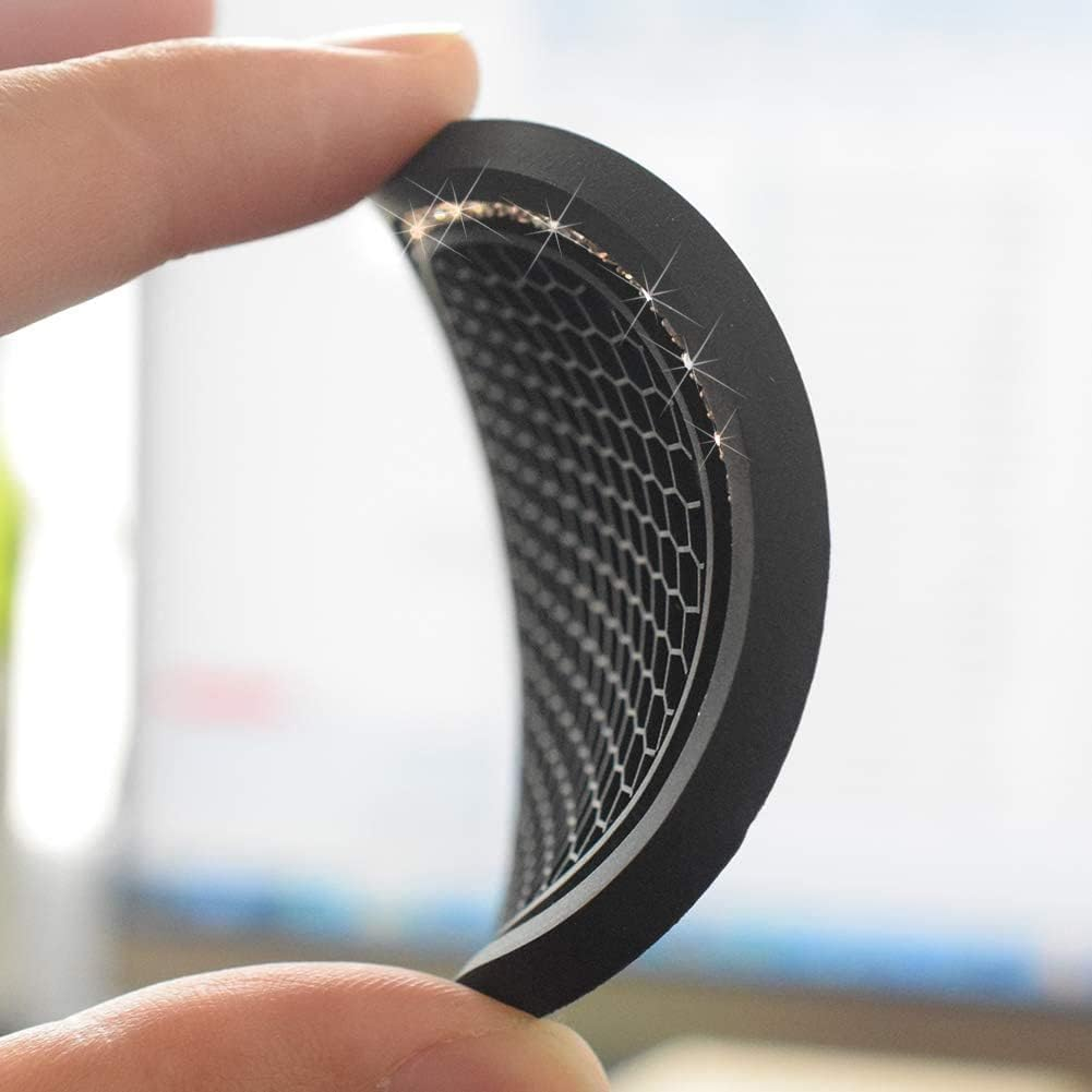 Universal Vehicle Bling Cup Holder Insert Coaster Car Interior Accessories-2.75 Inch Silicone anti Slip Crystal Rhinestone Car Coaster-Universal (Black, One Size) image number 4