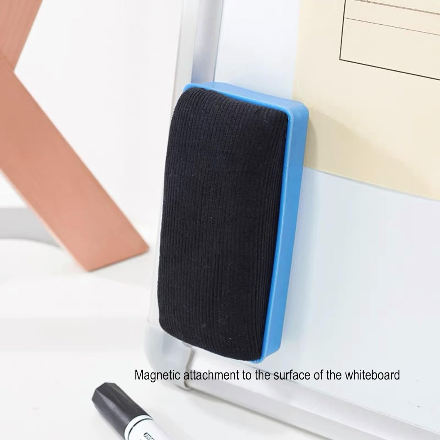 2 Pcs Magnetic Chalkboard Eraser, Whiteboard Eraser Blackboard Dry Eraser, Dry Erase Whiteboard Cleaner for Students Home Office image number 1