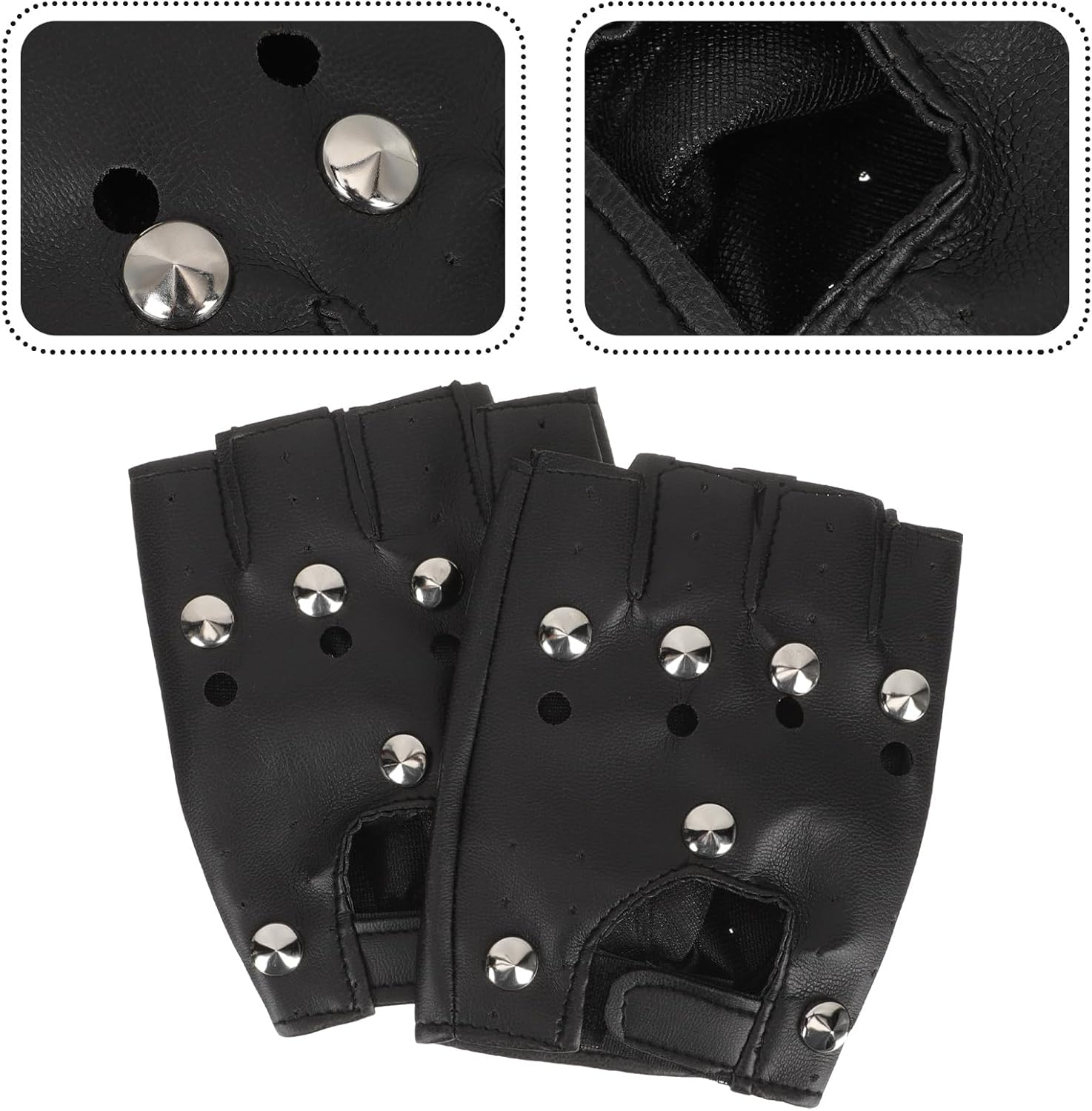 4 Pairs Half Finger Riding Gloves for Motorcycle & Outdoor Activities - Breathable Non-Slip Fitness Gloves image number 2