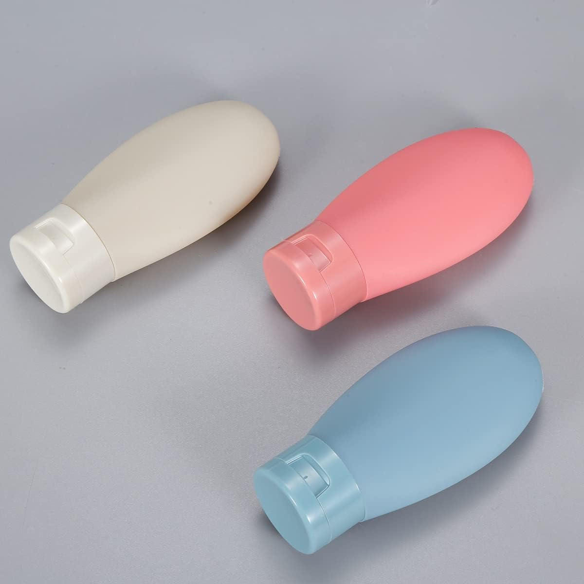 3 Pcs Travel Bottles Set,60Ml Travel Bottles & Containers,Small Mini Empty Plastic Squeeze Bottles for Travel Toiletries,Shampoo and Conditioner with Storage Bag image number 2