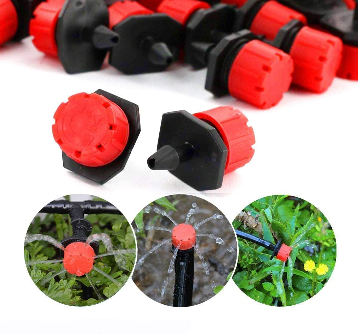 Garden Drip Irrigation Sprinklers Adjustable Irrigation Sprinklers, 100Pcs Adjustable Irrigation Drippers Sprinklers, Irrigation Micro Flow Dripper Drip Head Garden Hose Sprinklers Emitter Drippers image number 6