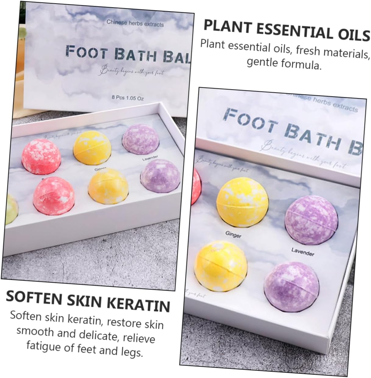 Minkissy Herbal Foot Bath Ball Foot Bath Pill Softening Keratin Leg Fatigue Relief Random Color image number 3