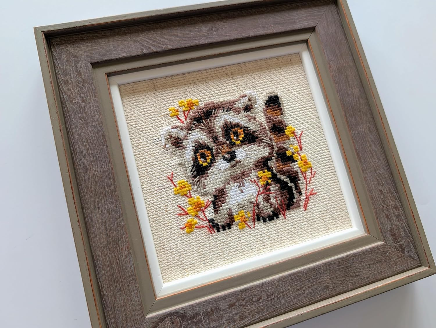 RIOLIS - Little Raccoon 1754, Cross Stitch Kits 5,12" X5,12, Cross Stitch Kits for Beginners & Advanced, Crossstitching Kits Adult, Counted Stitching Kits, Embroidery Kit image number 6