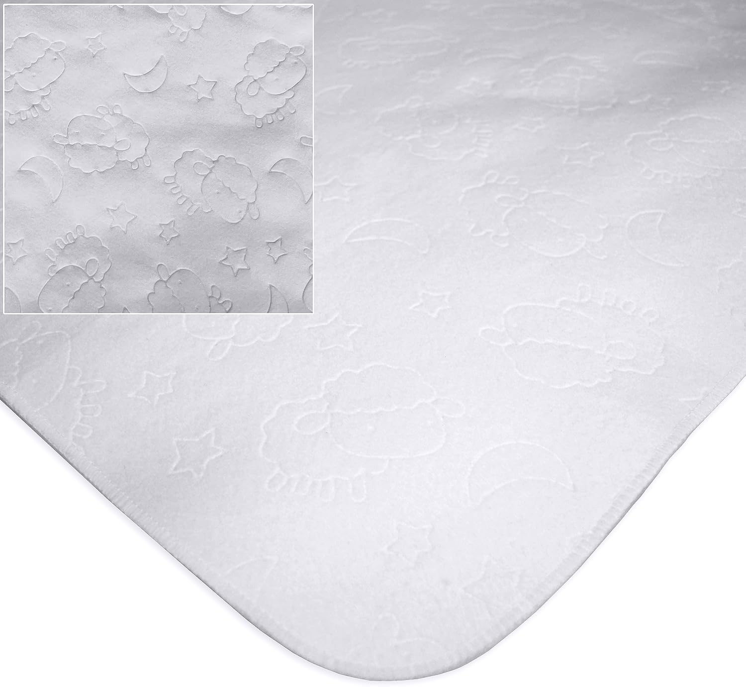 American Baby Company Waterproof Fitted Crib and Toddler Protective Mattress Pad Cover, White, for Boys and Girls image number 2