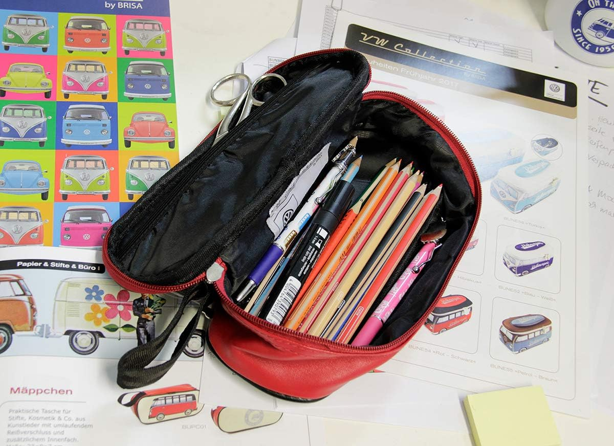 BRISA VW Collection - Volkswagen Bus T1 Camper Van Kombi Pencil Case, Pencil Pouch & Cosmetic Case with Vintage/Retro Design image number 2