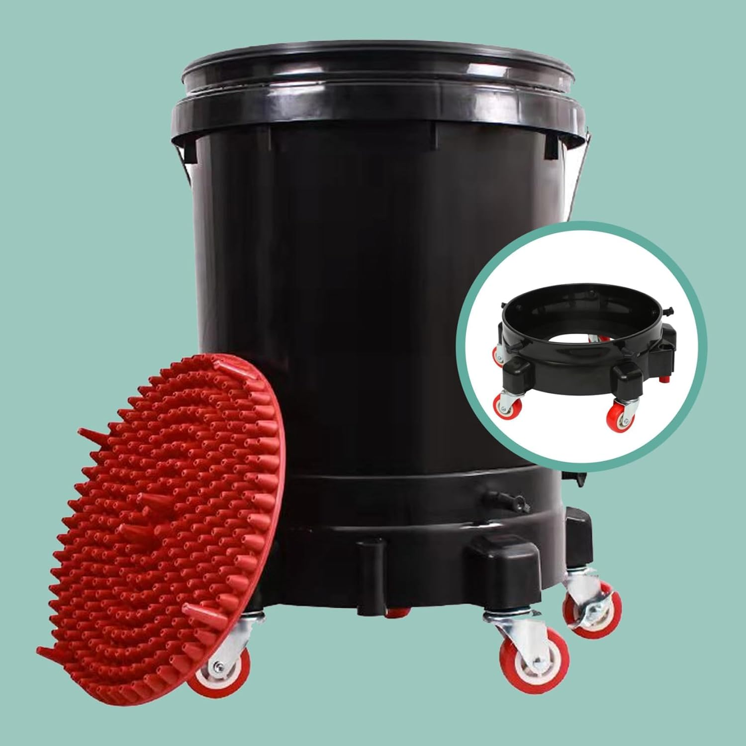 Plant Caddy with Wheels,13"Inch Rolling Plant Stand Flower Pot Mover, Planter Caddies round Plant Dolly for Heavy Duty Planter Plant Stand with Wheels image number 2