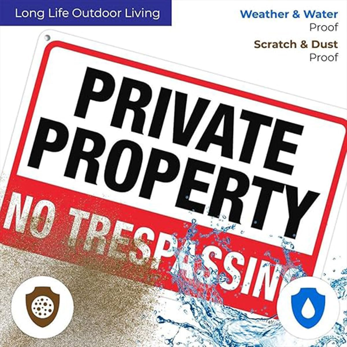 AIMALL 4PCS Metal Warning Camera Signs Reflective Outdoor Security Signs 9.8 X 13.8 Inch UV Protected Weatherproof Durable Aluminum Safety Signs for Home and Business Use image number 6