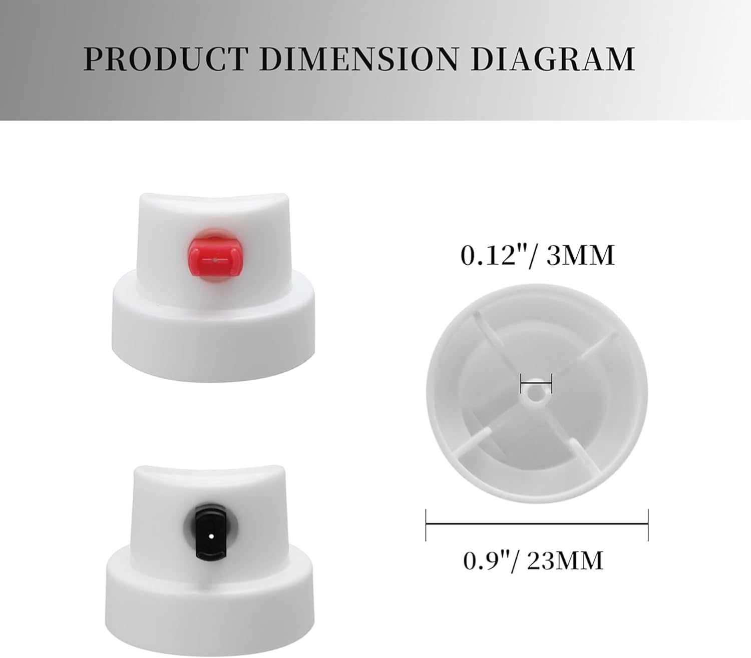 20 Pack Flat Jet Spray Paint Caps -Graffiti Car Spray Paint Accessory Supplies for Graffiti,Calligraphy & Art, Compatible with Spray Cans, Red & Black Tips, Durable Paint Can Nozzles for Artists image number 6