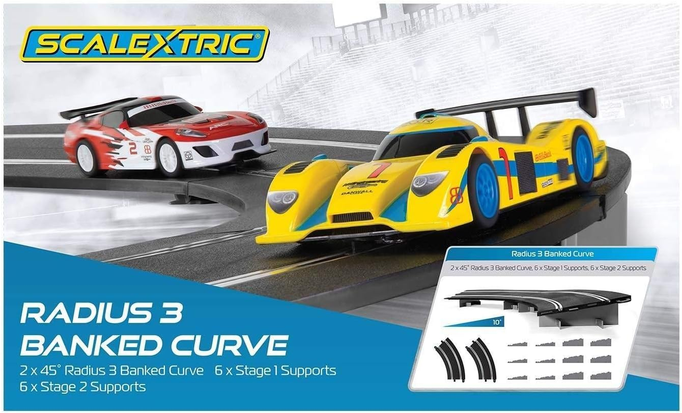 Scalextric 1:32 Scale Track Radius 3 45 Degree Banked Curve Race Tracks Accessory