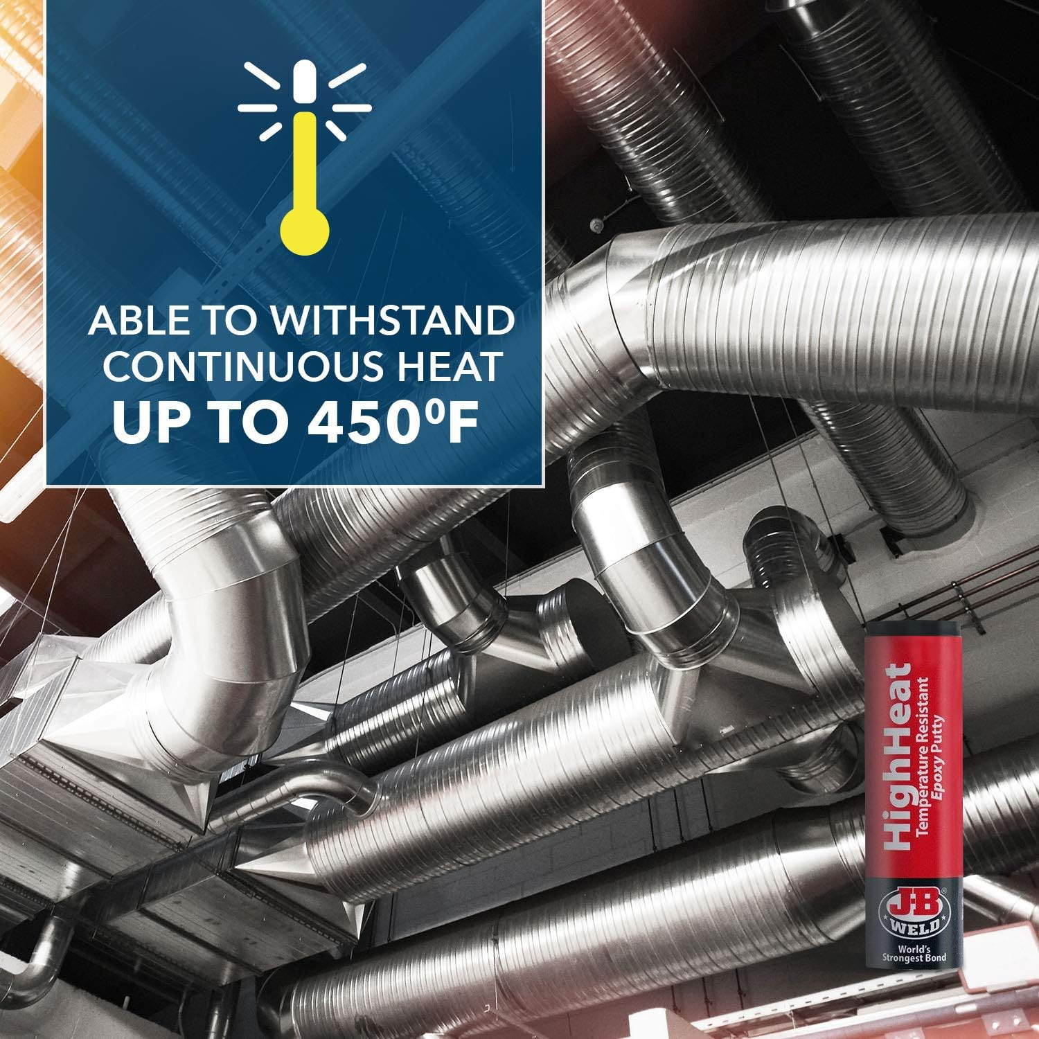 JB Weld Highheat Temperature Resistant Epoxy Putty, 56 G image number 1