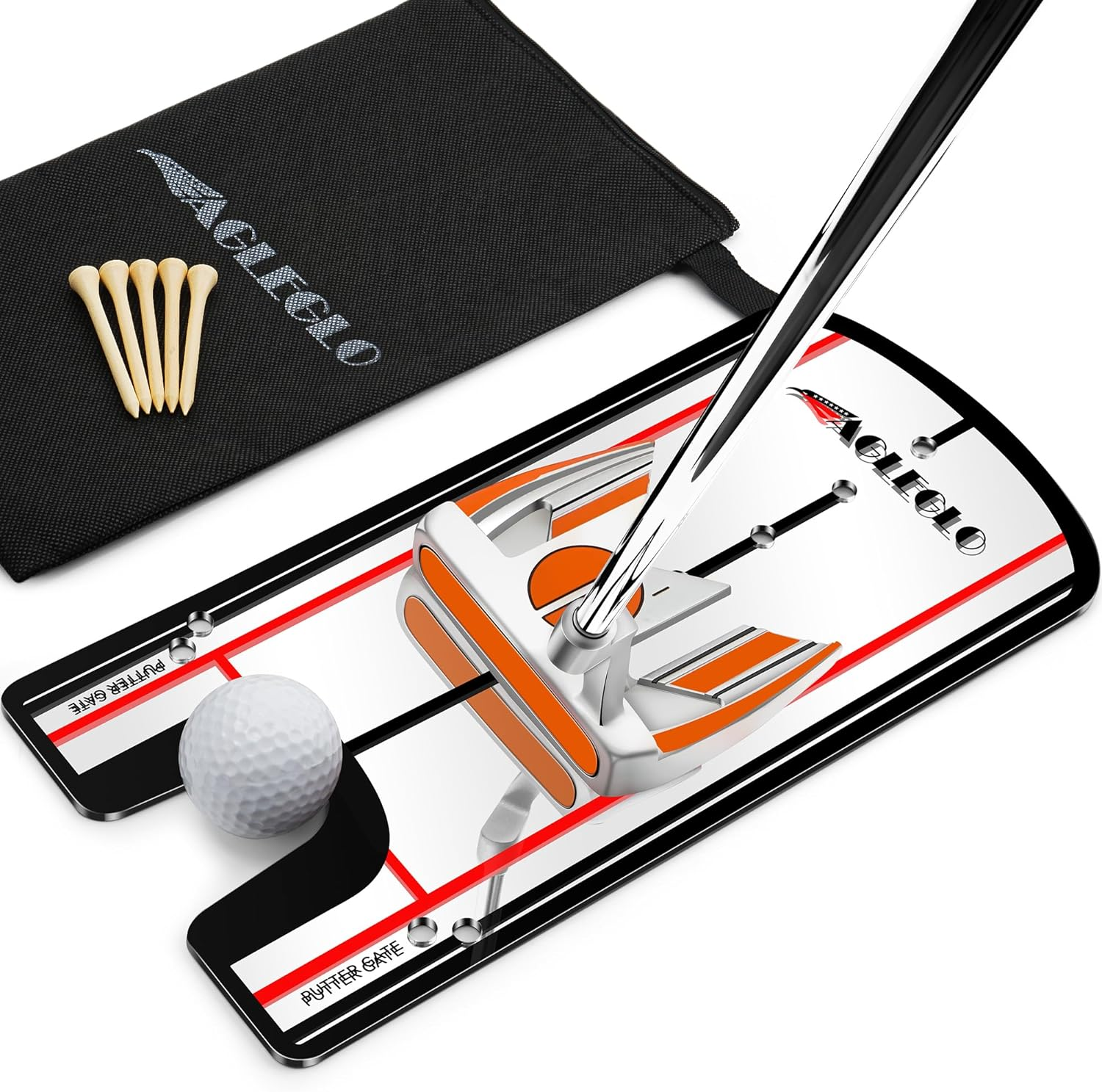 Eagleglo Golf Putting Mirror, Putting Mirror Training Aid for Golf with Putter Line Mirrored Acrylic, Putting Trainer for Golfer Align Eyes, Body, Putter Face, Golf Training Aid Equipment 12&rdquo;Lx 6&rdquo;W image number 1