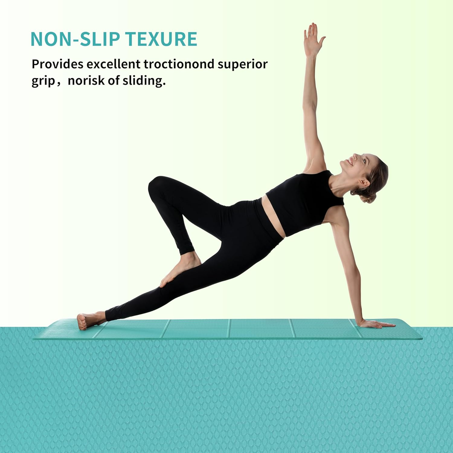 PROIRON Yoga Mat Folding Travel Yoga Mat TPE Eco-Friendly Non Slip Double-Sided Exercise Mat Foldable Easy to Carry to Class Beach Park Travel Picnics 6 Mm Thick(With Storage Bag)