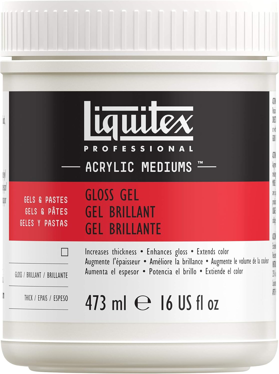 Liquitex Medium Gloss Gel, 473 Ml image number 4