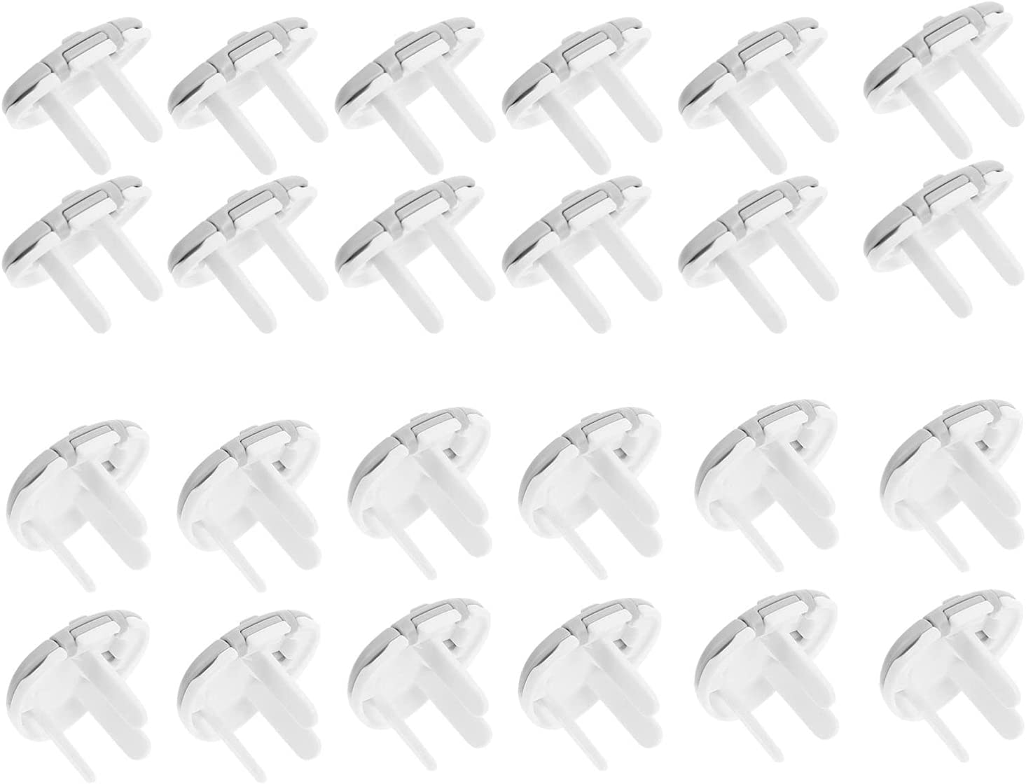 TOYANDONA 24Pcs Outlet Plug Covers Baby Safety Plug Covers Insulation Socket Cap Child Proof Electrical Protector against Shocks Guards Mixed Color White image number 2
