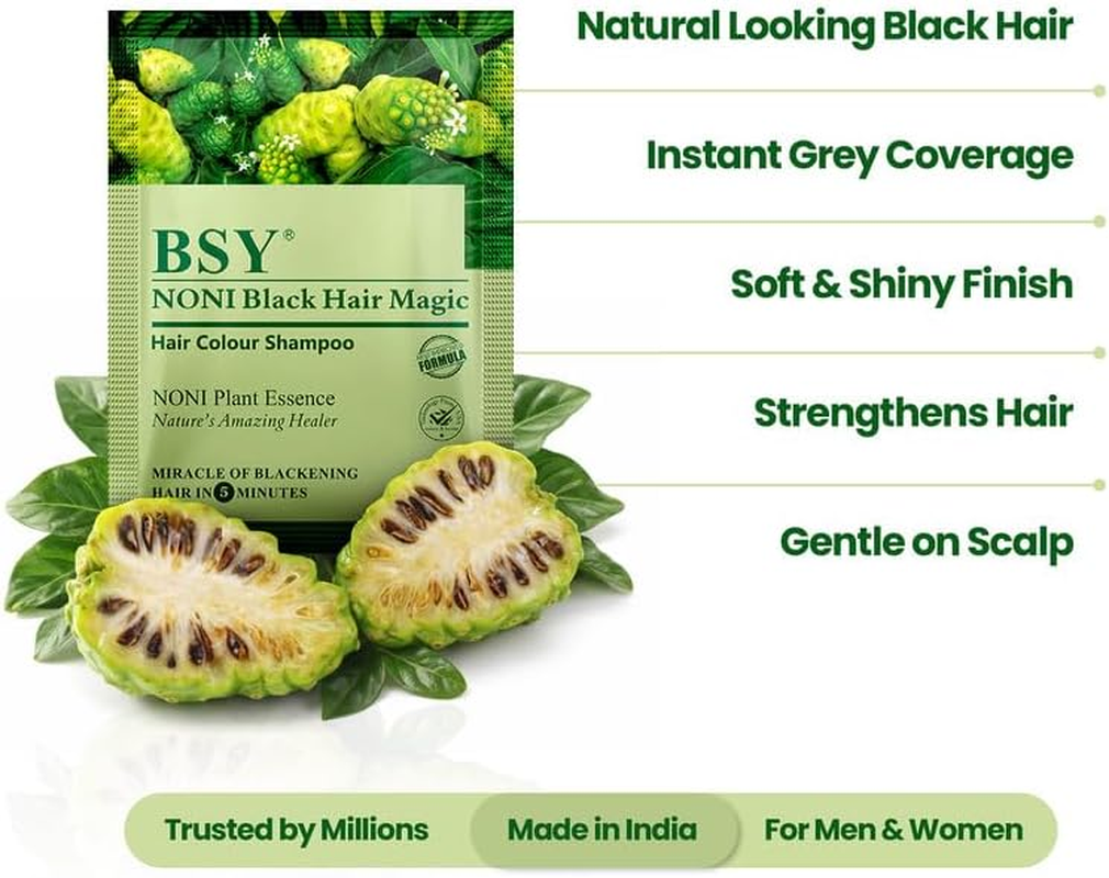 BSY, Noni Fruit Black Hair Magic 12Mlx6 Natural Black image number 6