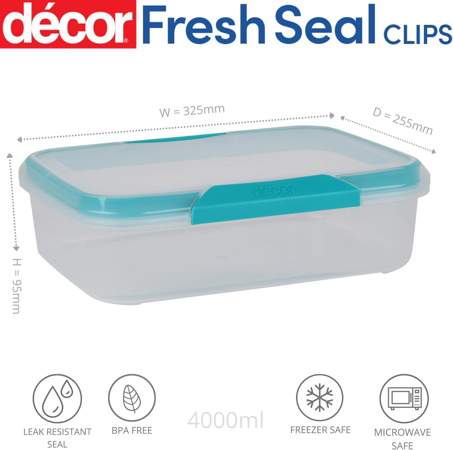 D&eacute;cor Fresh Seal Clips Oblong 4L 232410-003 image number 1