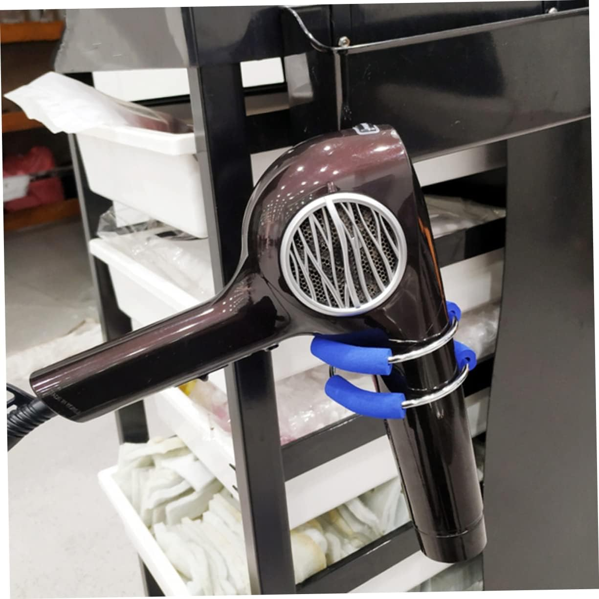 Hair Dryer Holder Rack Wall-Mounted Hair Dryer Stand Stylish Storage for 2Pcs Set image number 6