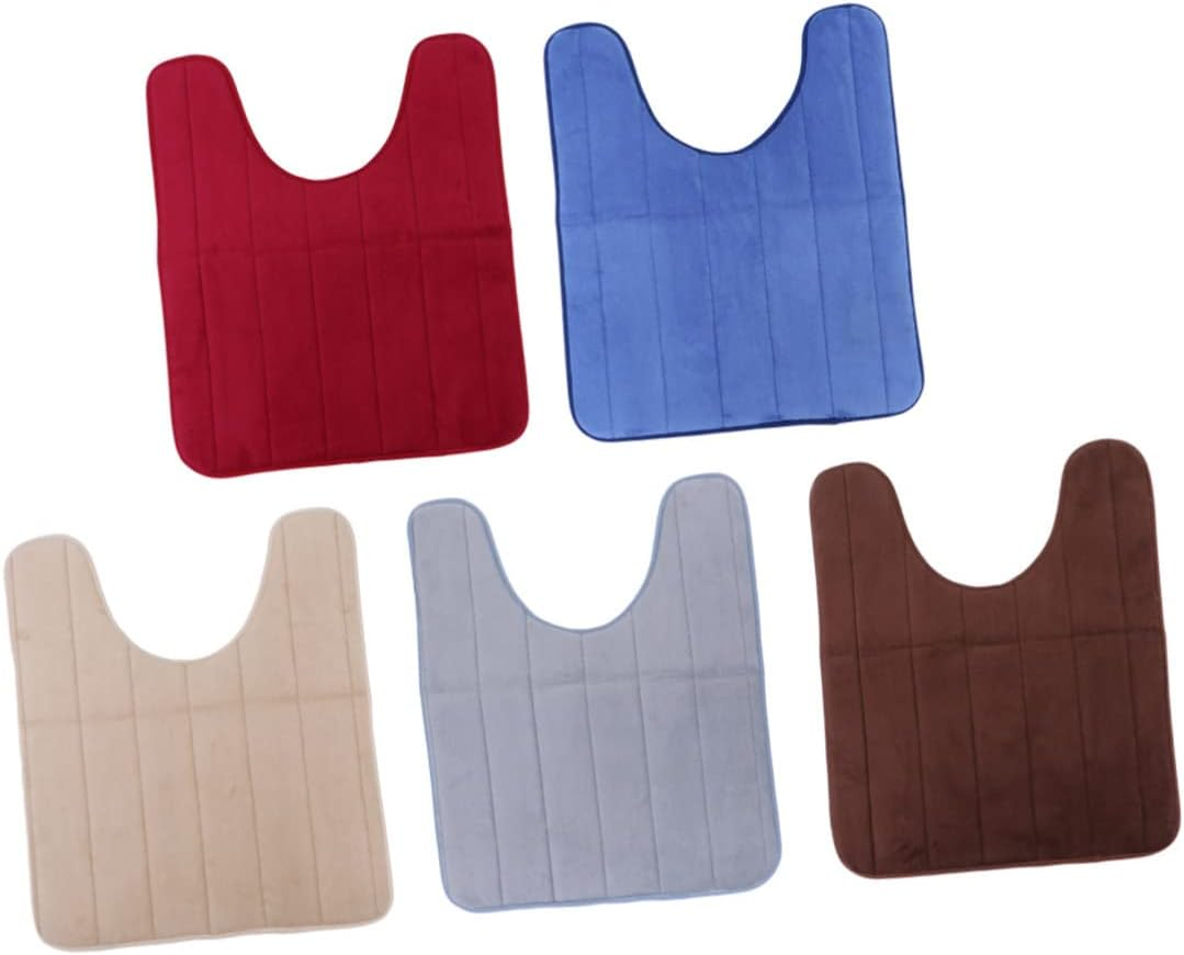 Shape Thicker Cotton Toilet Seat Pads Washable and Stretchable Universal Bathroom Accessory Wine Red Ideal for Standard Toilets