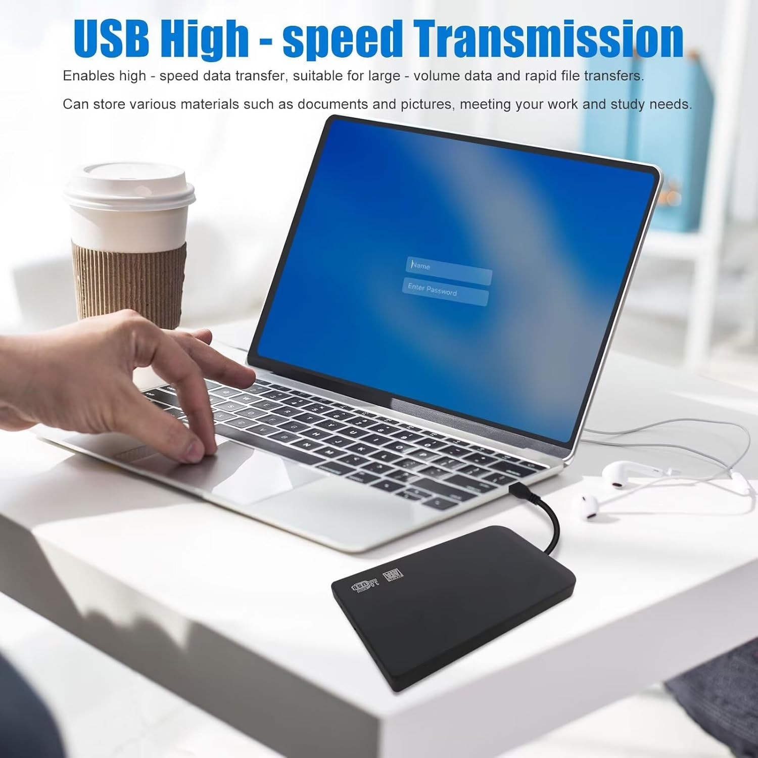 Portable USB 3.0 External Hard Drive Expansion HDD, 500GB, Compatible for Windows 7, 8, 10, 11 Systems image number 5