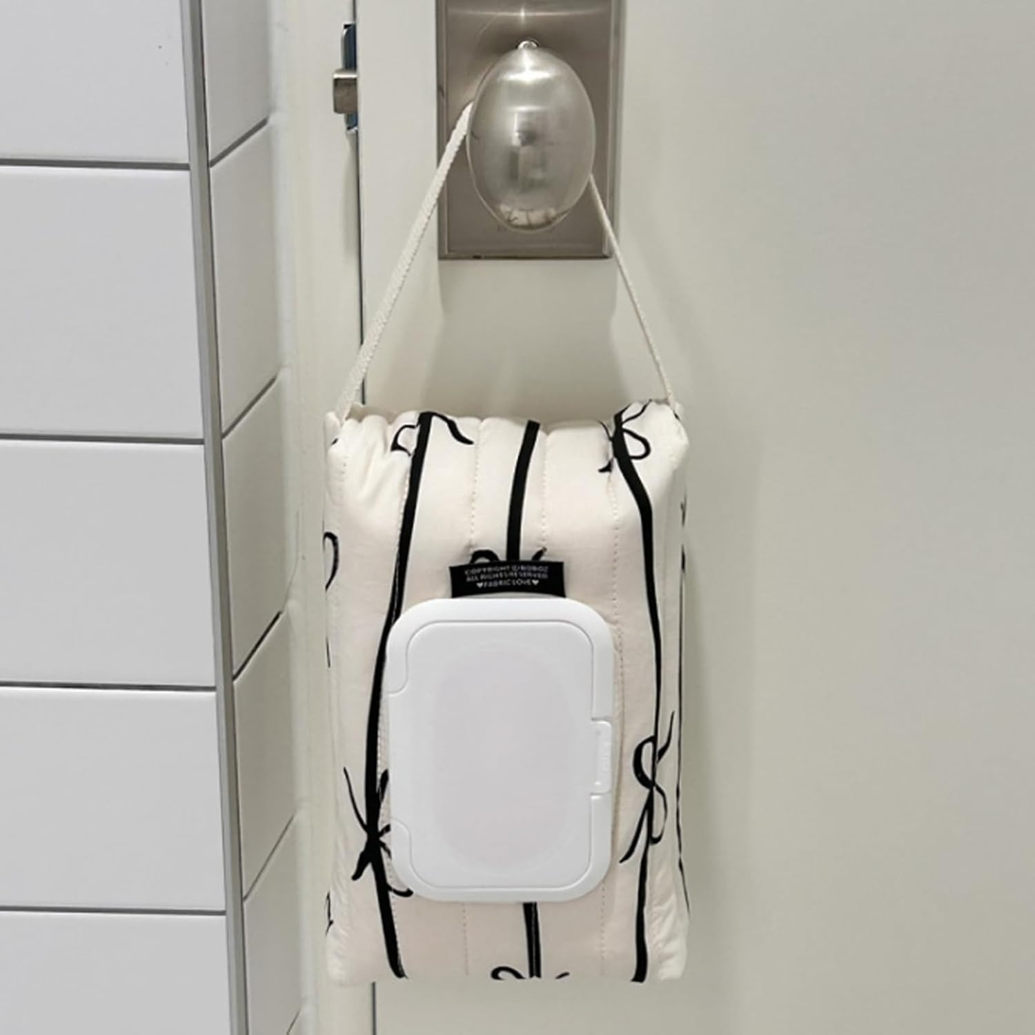 Wet Wipes Dispenser, Wipe Containers Refillable, Wipes Holder Bag Wipe Container, Baby Wipes Holder Storage Organizer, Bow Stripes Baby Wipe Case Travel Wet Wipe Pouch image number 2