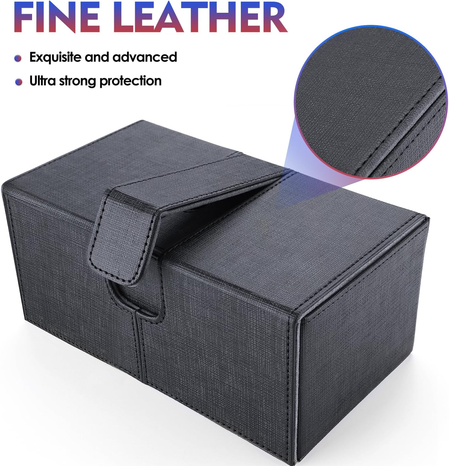 X-Large Commander Premium Double Deck Box for 200+ Sleeved Cards Pro Twin Flip Deck Case with 3 Tray Fits MTG/TCG/CCG (Elegant Cross Pattern) image number 4