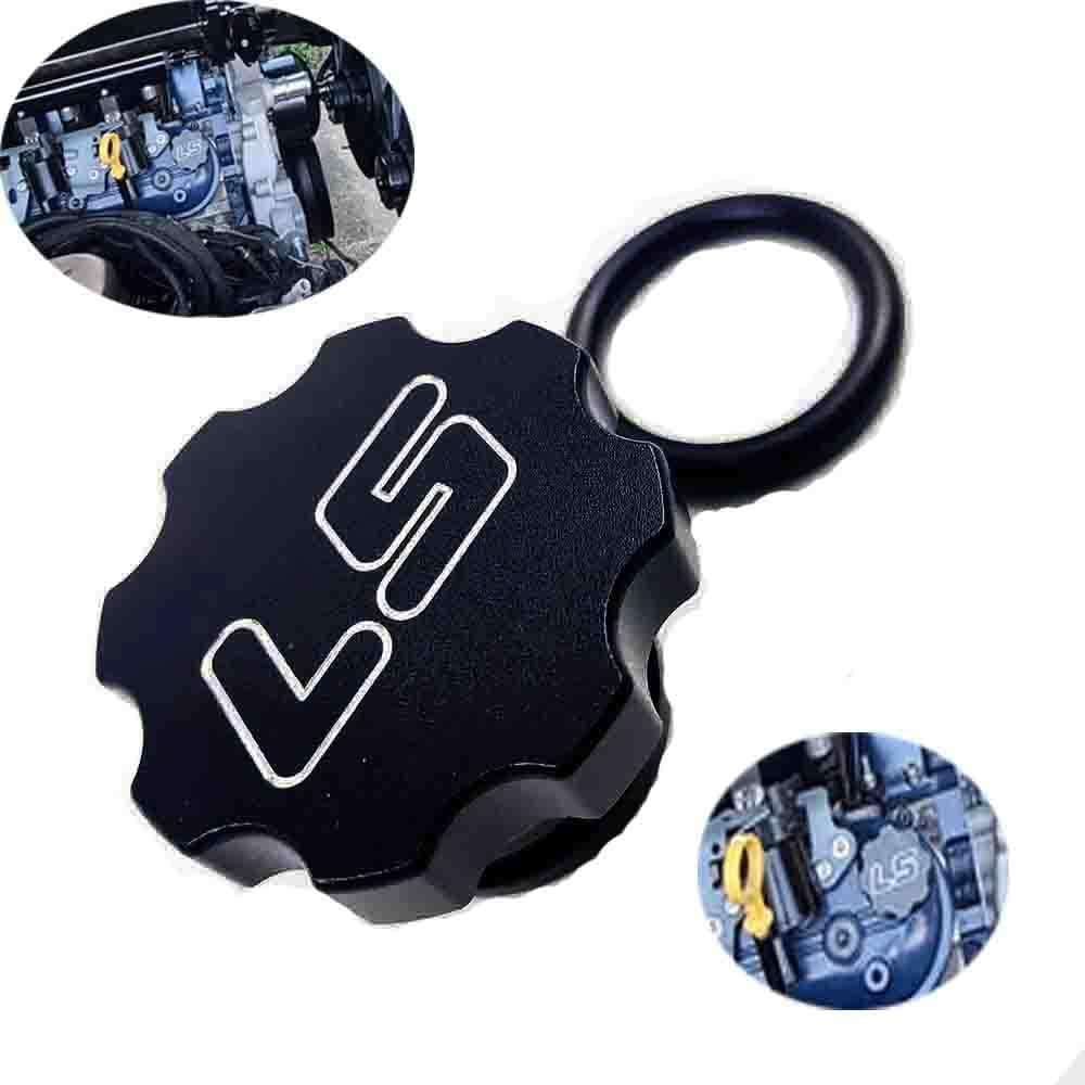 For LS Engines Oil Cap &ndash; CNC Machined Billet 6061 Aluminum Replacement for GM LS1 LS2 LS3 LS6 LSX Swapped Engines &ndash; Black Anodized Finish with Laser-Engraved Logo, Includes O-Ring Seal image number 5