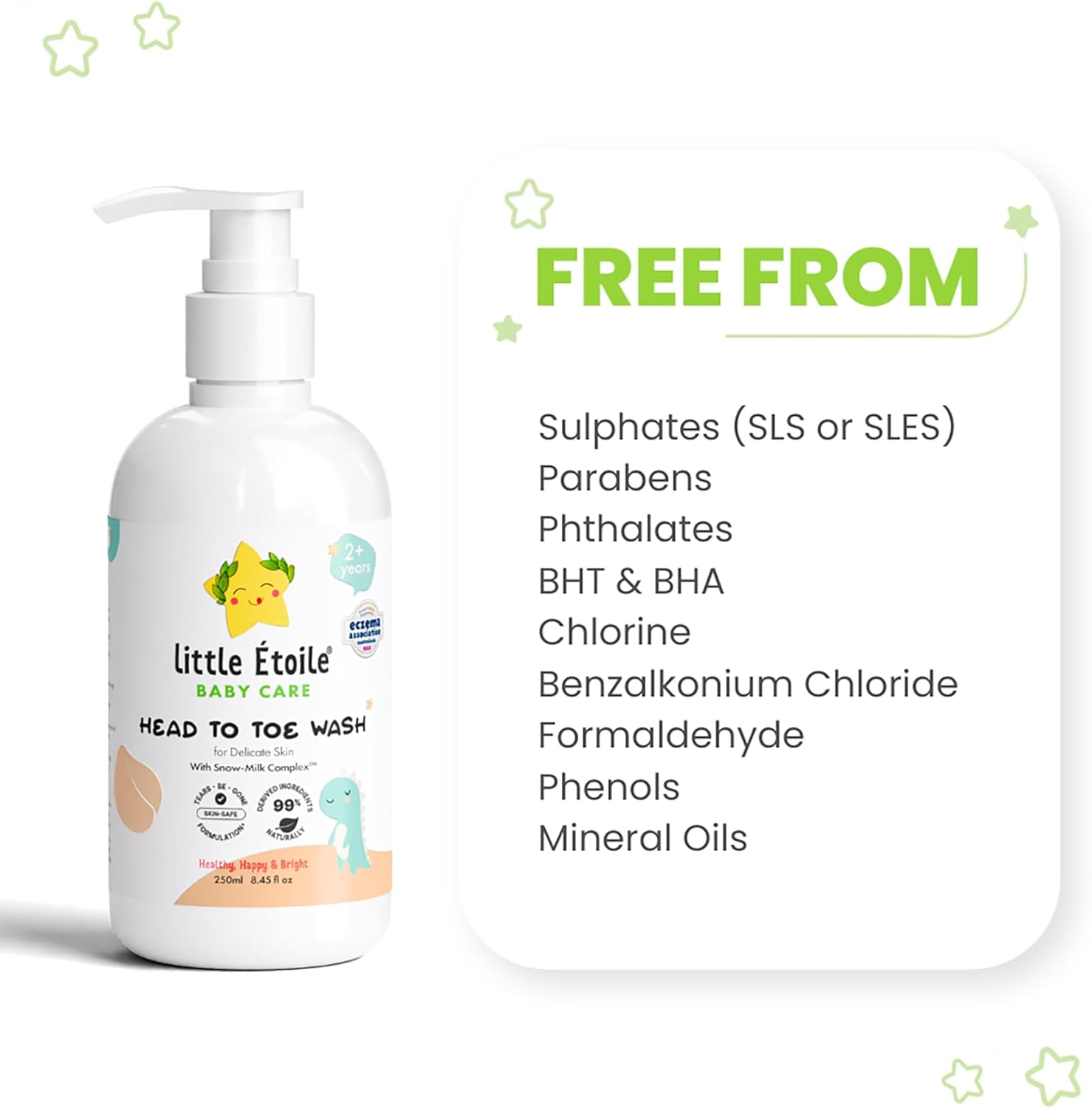 Little Etoile Gentle Head-To-Toe Body Wash for Delicate Skin, Sulphate-Free, 2+ Years - 250Ml image number 1