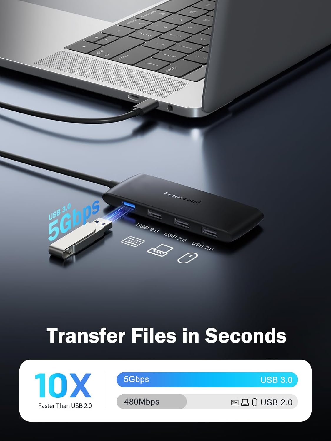 Lemorele Docking Station Dual Monitor- 7-In-1 USB C Hub with 2 HDMI Adapter 4K@60Hz,Usb 3.0 & 3-Port USB 2.0,100W PD Charging,Plug and Play for Dell/Hp/Macbook/Surface Laptop image number 1