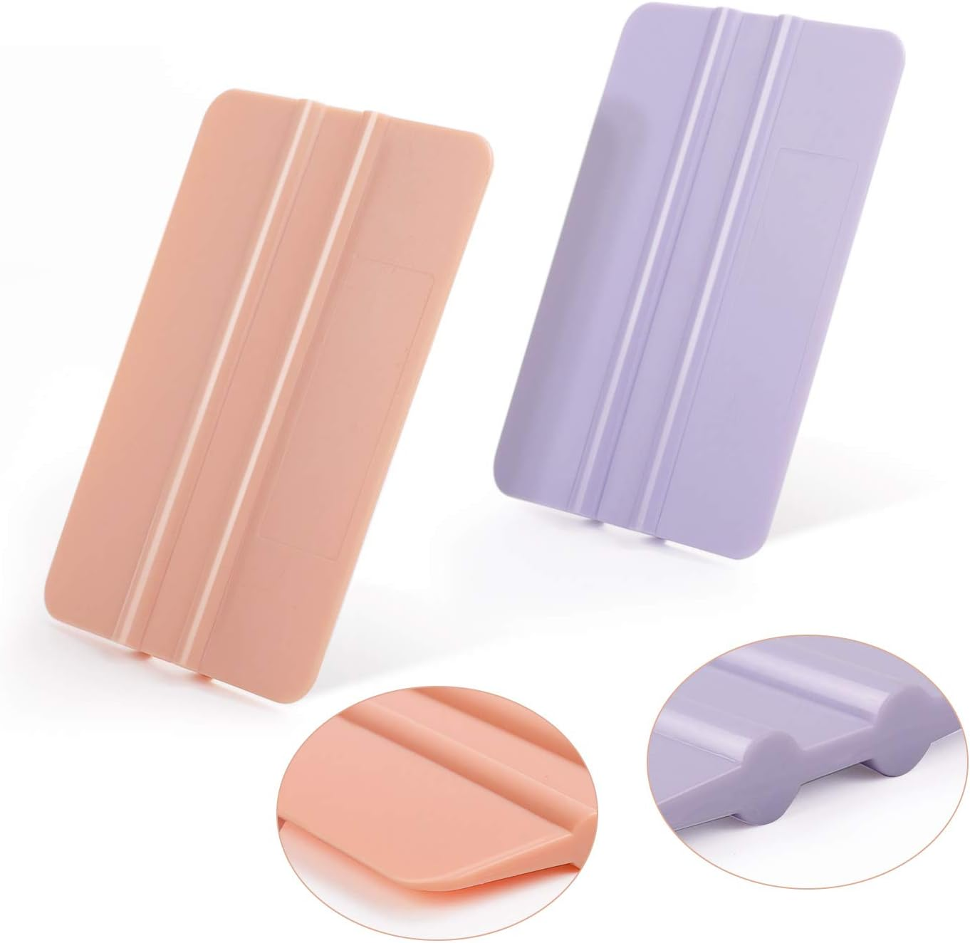 Craft Vinyl Tool Kit Coral and Purple Squeegee for Adhesive Vinyl Decal Sticker Application 2 Pcs/Pack image number 4