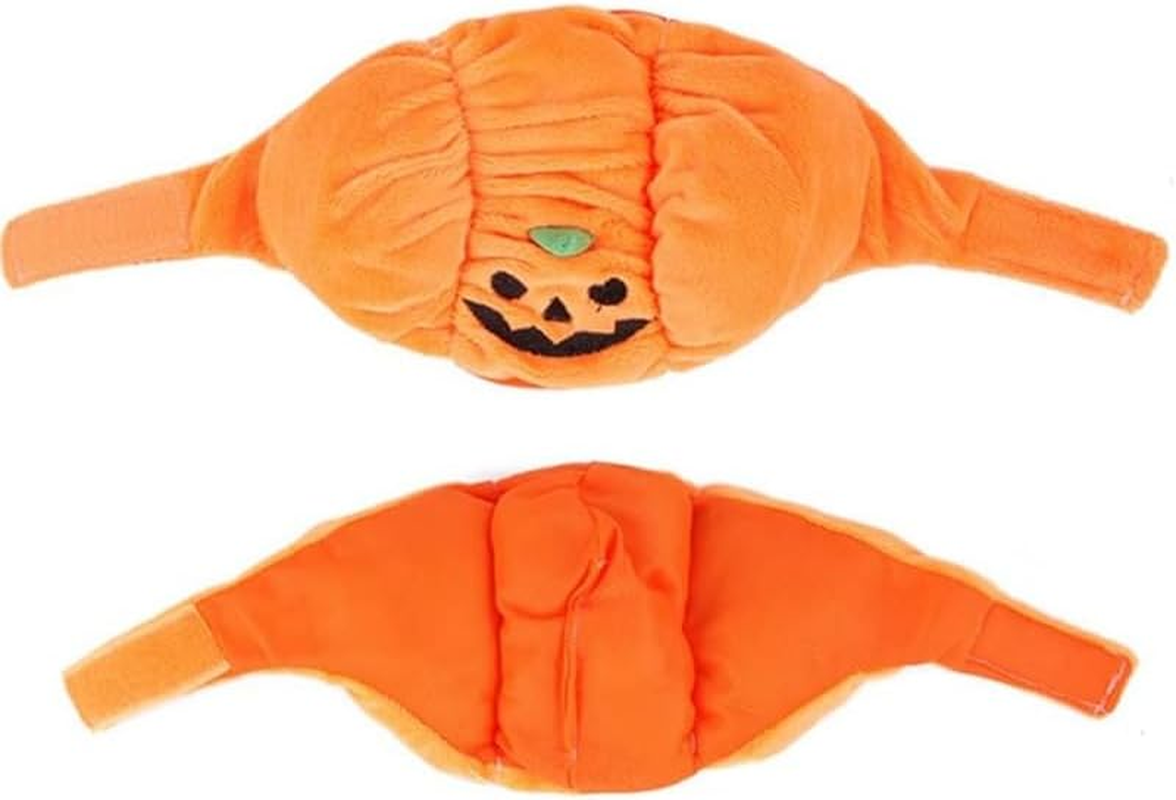Dog Halloween Hat Kitten Pumpkin Cap Puppy Party Cosplay Dress Cat Pumpkin Costume Funny Pet Headgear Festival Head Accessory for Cat and Small Dogs (Orange, L) image number 1