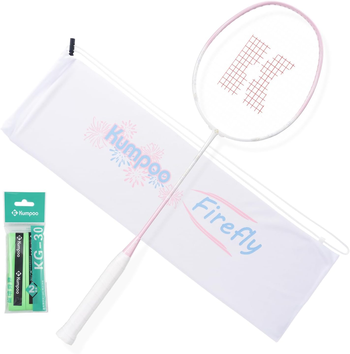 Professional Badminton Racket, Carbon Fiber Badminton Racket, High Tension String Lightweight Badminton Racquet with Badminton Racket Bag for Sports Training Game