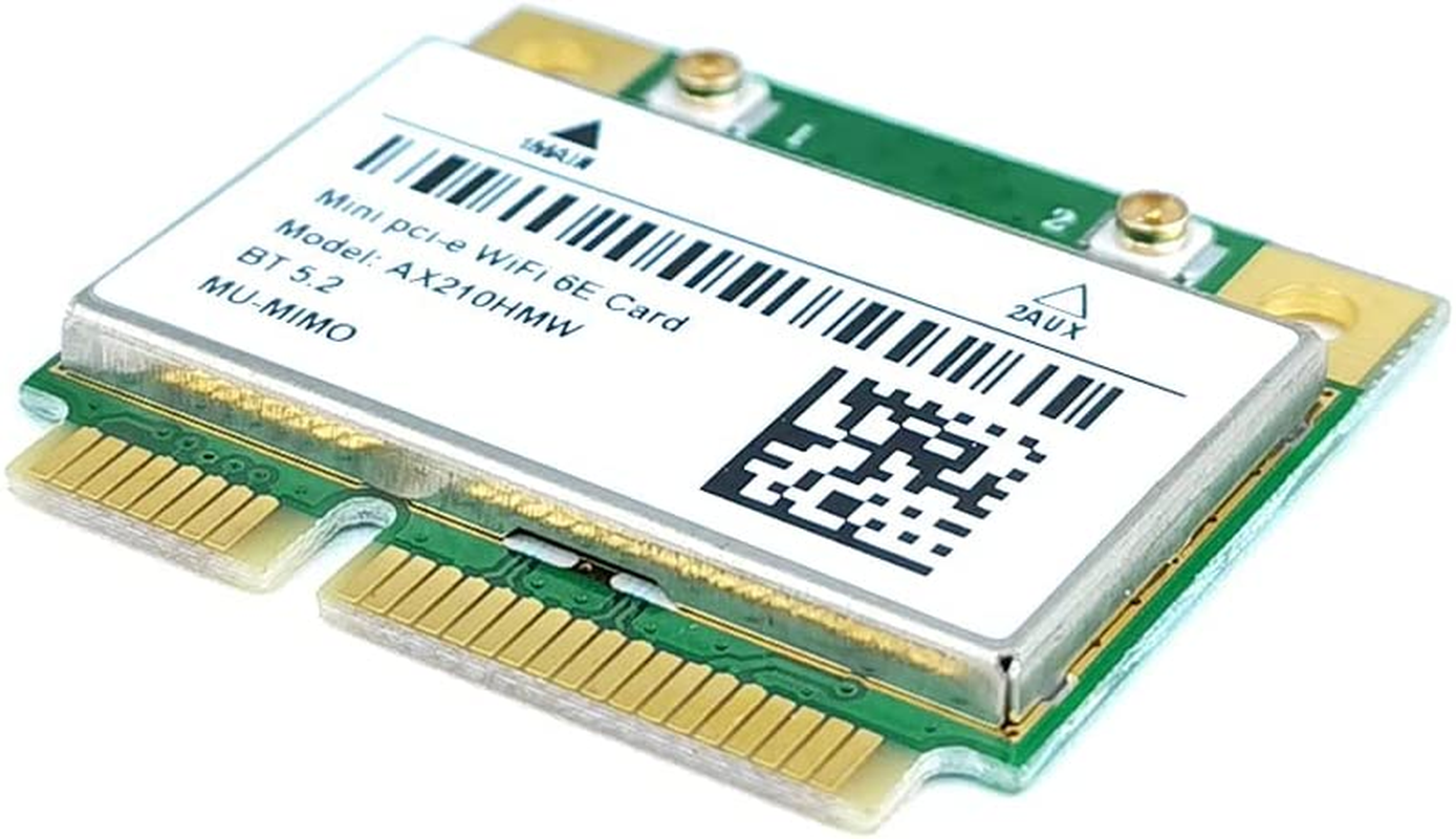 DIGISHUO Wifi 6E 3000Mbps Bluetooth 5.2 AX210HMW for in Tel AX210 Wireless Mini PCI-E Card 5400Mbps (2.4Ghz 574Mbps, 5Ghz 2400Mbps, 6Ghz 2400Mbps) Network Card with Wifi Audio Adapter image number 3