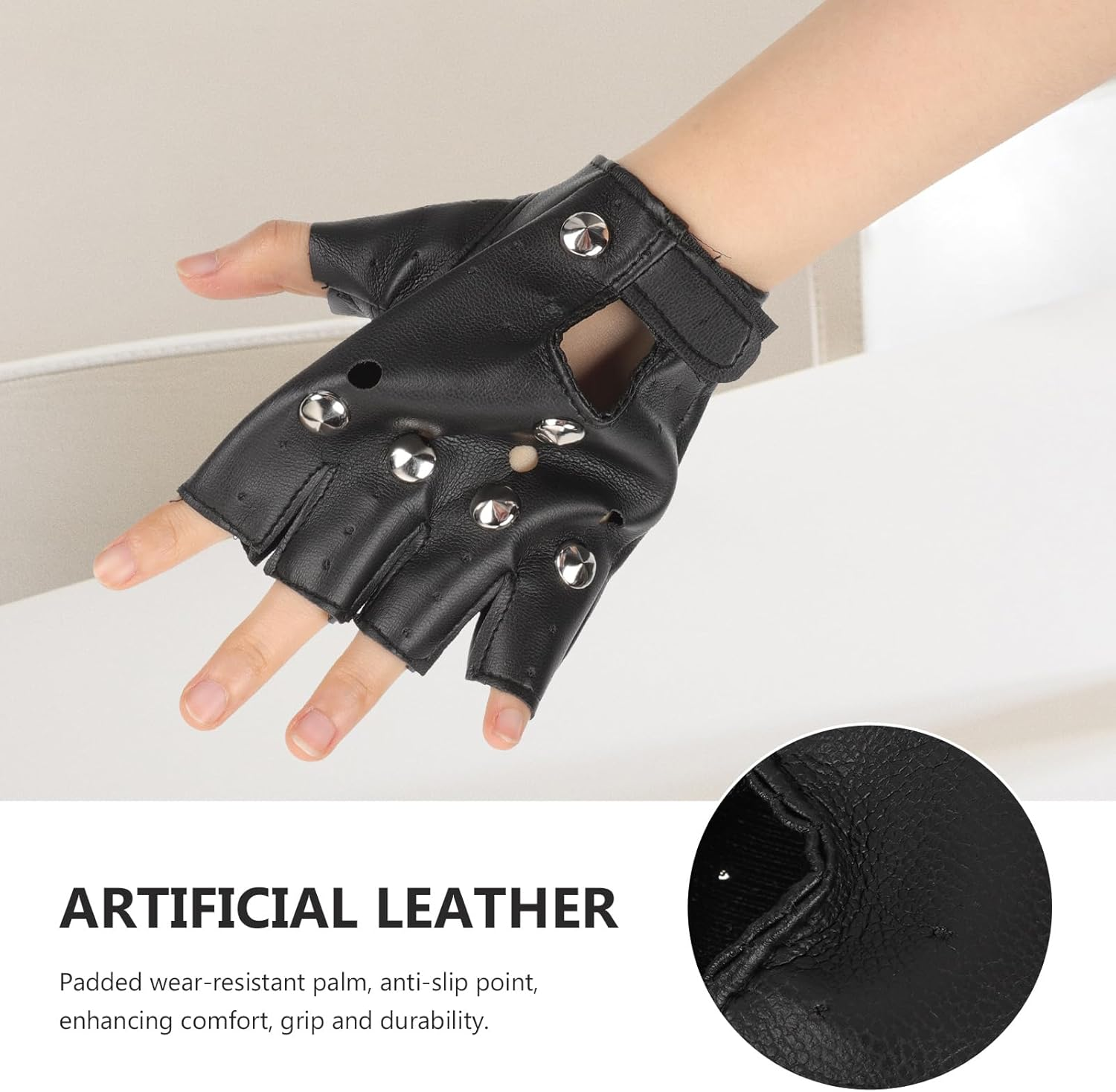 4 Pairs Half Finger Riding Gloves for Motorcycle & Outdoor Activities - Breathable Non-Slip Fitness Gloves image number 6