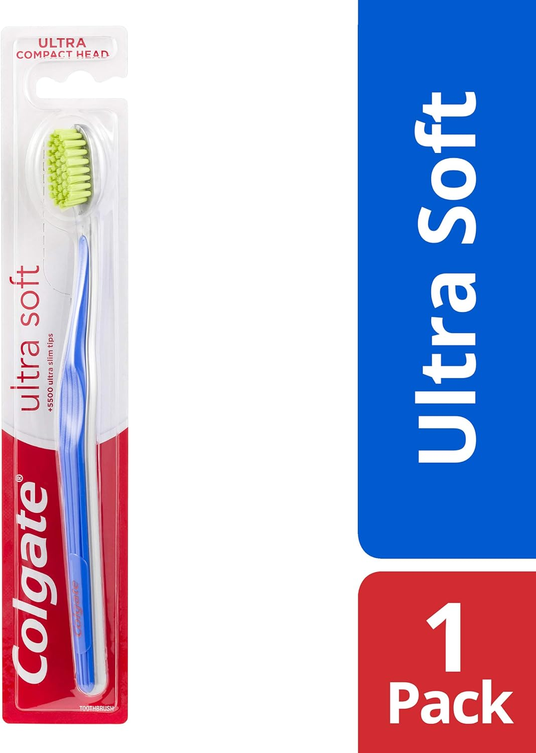 Colgate Ultra Soft Manual Toothbrush, 1 Pack, Slim Tip Bristles and Compact Head image number 6