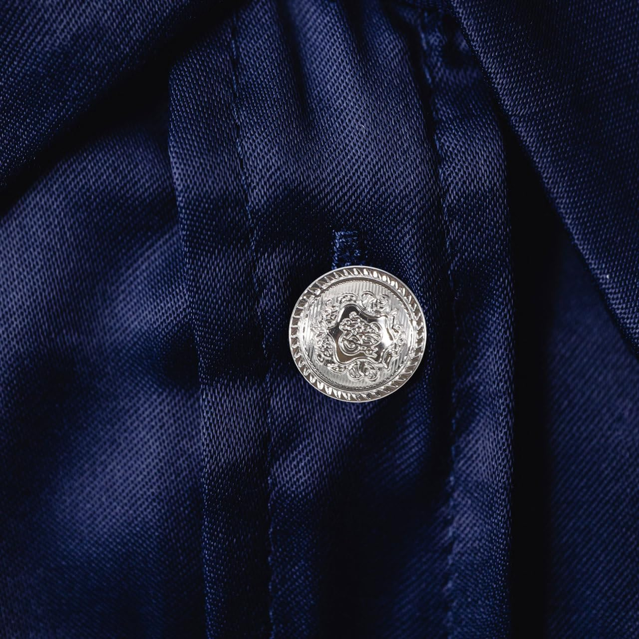 VICASKY 50PCS Metal Blazer Button Set, Silver Buttons for Jeans Button, Replacement Jeans Buttons Metal Silver Vintage Blazer Button Set /15.0MM,28L/18.0MM,34L/20.0MM,36L/23.0 MM,40L/25.0